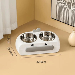 Elevate Your Pet's Dining Experience with the Duck Design Pet Double Feeding Bowl