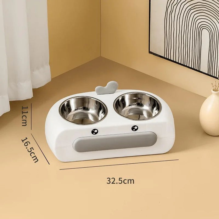 Elevate Your Pet's Dining Experience with the Duck Design Pet Double Feeding Bowl